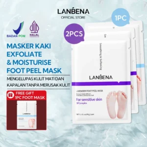 [BPOM] LANBENA Foot Peeling Mask Masker Kaki 2Pair Masker Kaki Remove Dead Skin Peeling Badan Foot Care Untuk Spa Kaki