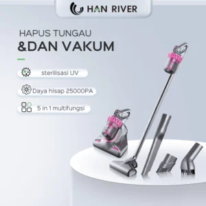 HAN RIVER Vacum Cleaner 25000PA Cordless 5-in-1 Penyedot Debu Portable /All-in-one mite removal and vacuuming machine