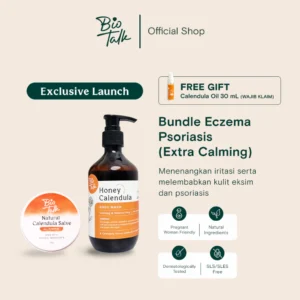 Biotalk Bundle Eczema Psoriasis – Extra Calming  No SLSSLES  Steroid Free  Sabun Mandi Cair Natural  Salep  Lotion  Melembabkan,