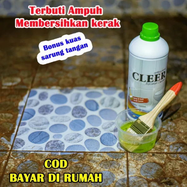 Pembersih keramik kamar mandi / toilet / wc ampuh (Bonus Kuas) Cleer 1000ml