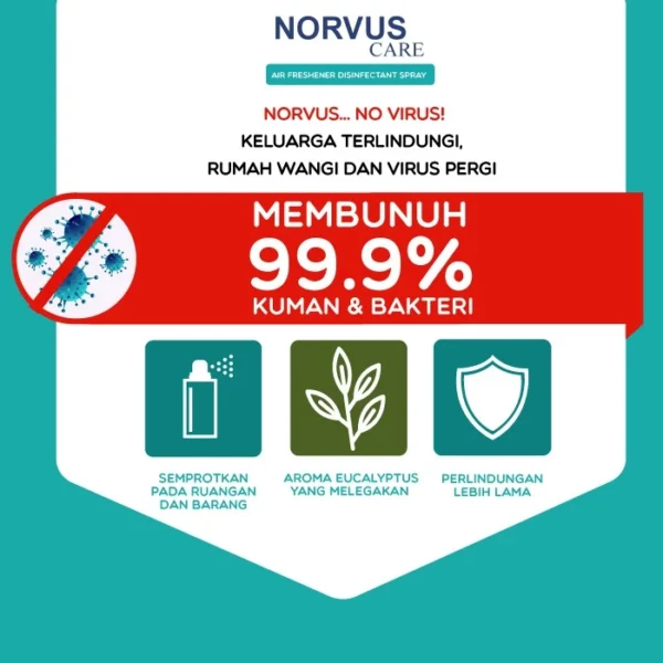 Eucalyptus 2x 550ml Air Disinfectant Spray - NORVUS - Image 3
