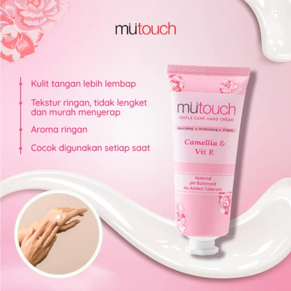 MuTouch Triple Care Hand Cream Camellia & Vit E 60gr - Image 6