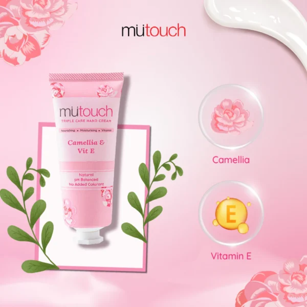 MuTouch Triple Care Hand Cream Camellia & Vit E 60gr - Image 5