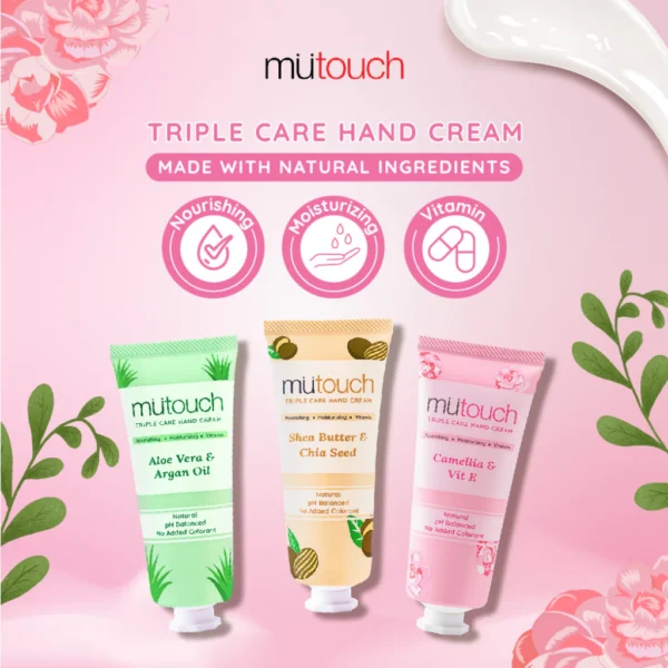 MuTouch Triple Care Hand Cream Camellia & Vit E 60gr - Image 4