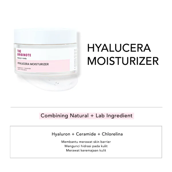 The Originote Hyalucera Moisturizer Gel - Pelembab Wajah Memperbaiki Skin Barrier dan Primer Menghidrasi Kulit Wajah with - Image 6