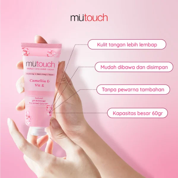 MuTouch Triple Care Hand Cream Camellia & Vit E 60gr - Image 3