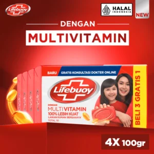 Lifebuoy Sabun Batang Antiseptik Total 10 4X100G