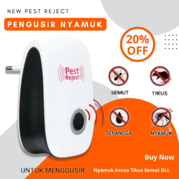 Alat Pengusir Serangga Nyamuk Tikus Lalat Kecoak Pest Reject Repeller Ultra Ultrasonic Anti Hama Ultrasonik - Image 10