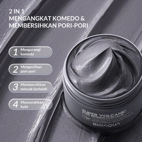 BIOAQUA Masker Komedo Bamboo Charcoal Blackhead Remover Mask Peel Off Mask Masker Wajah Hidung Pembersih Komedo - Image 3