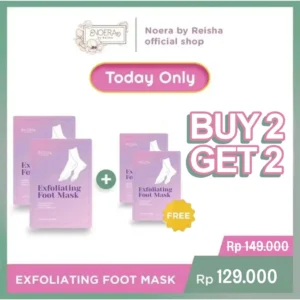 [ Beli 2 Gratis 2 ] Neora Exfoliating Foot Mask – Masker Kaki Foot Peeling Mask Kering Mengelupas