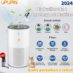 UPUPIN Air Purifier Aromatherapy 3 in 1 HEPA Filter Pembersih Penyaring Udara Penjernih Ruangan Pelembap Udara Menghilangkan Bau