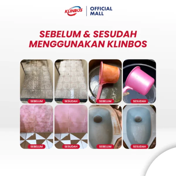 KLINBOS Porselen 1 Liter Pembersih Kerak Untuk Kamar Mandi Keramik Toilet Kaca Wc - Image 5
