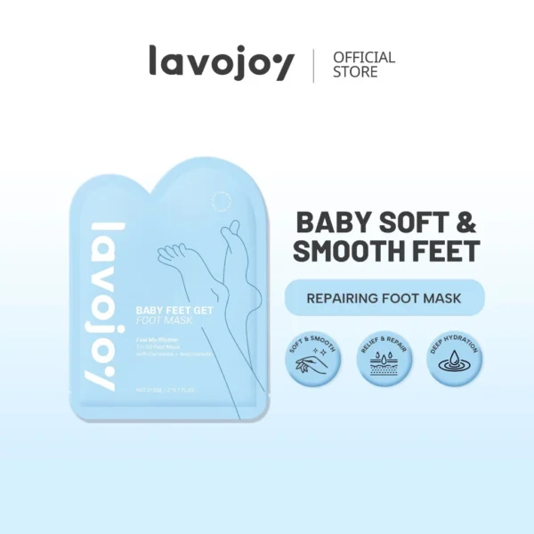 LVJ lavojoy Baby Feet Get Foot Mask Feel My Rhythm | Masker Kaki untuk Melembabkan dan mencerahkan| Penghalus Tumit Kaki - Image 10