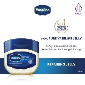 Vaseline Repairing Petroleum Jelly Original Kulit Kering 100% Pure 50Ml