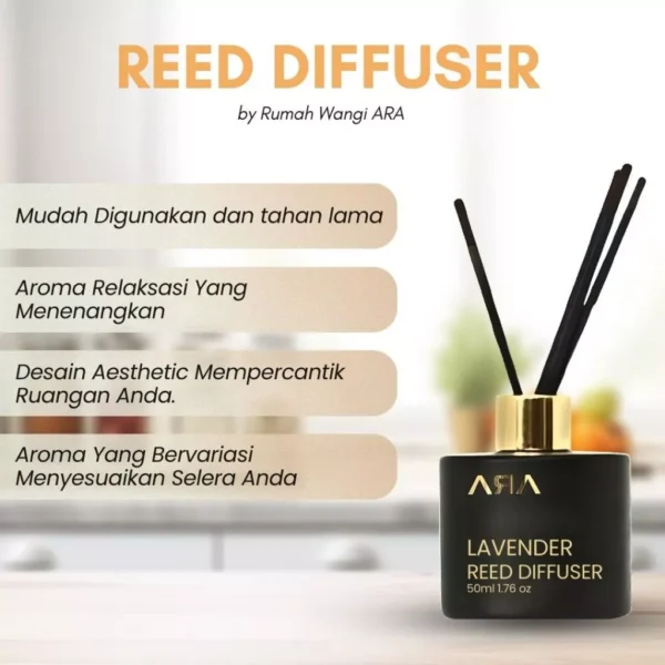 Rumah Wangi ARA Reed Diffuser Pengharum Pewangi Ruangan Kamar Aromatherapy 50ML - Image 2