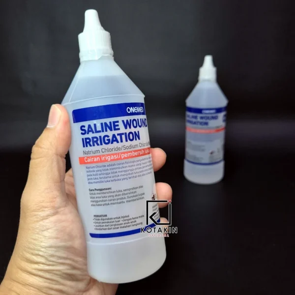 ONEMED Saline Wound Irrigation 300ml (NaCl 0.9%) / Cairan Pembersih Luka P3K - Image 4