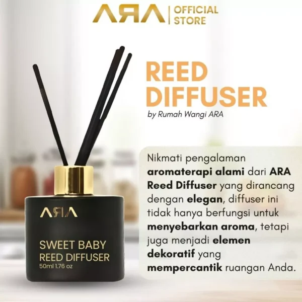 Rumah Wangi ARA Reed Diffuser Pengharum Pewangi Ruangan Kamar Aromatherapy 50ML - Image 3