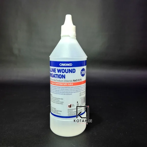 ONEMED Saline Wound Irrigation 300ml (NaCl 0.9%) / Cairan Pembersih Luka P3K - Image 3