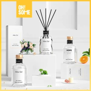 OHSOME-Alba Sol Reed Diffuser Pengharum Ruangan 150ml Pengharum Kamar Aromaterapi Wangi Parfum Mewah