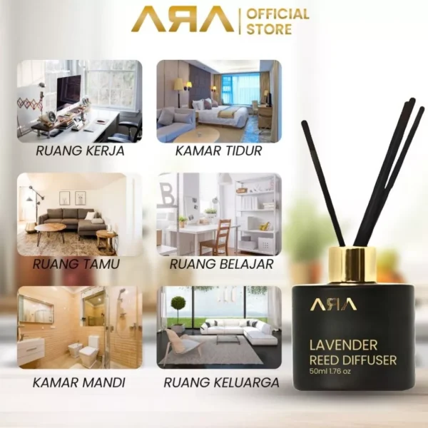 Rumah Wangi ARA Reed Diffuser Pengharum Pewangi Ruangan Kamar Aromatherapy 50ML - Image 4