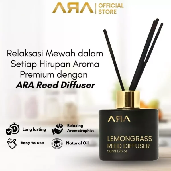 Rumah Wangi ARA Reed Diffuser Pengharum Pewangi Ruangan Kamar Aromatherapy 50ML
