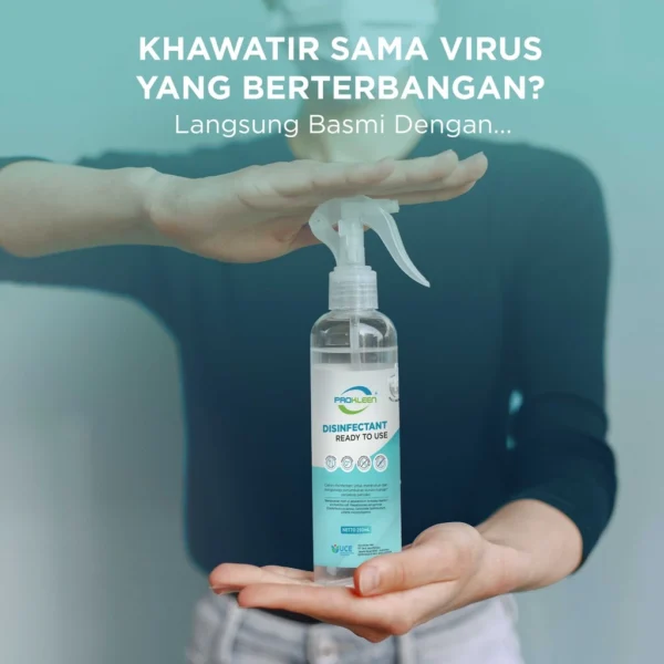 PROKLEEN Disinfectant Spray Antiseptik Cairan Desinfektan 250ml - Image 5