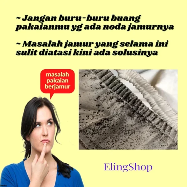 PEMBERSIH PENGHILANG NODA JAMUR KAIN BAJU PAKAIAN STROLLER MEMBANDEL - Image 7