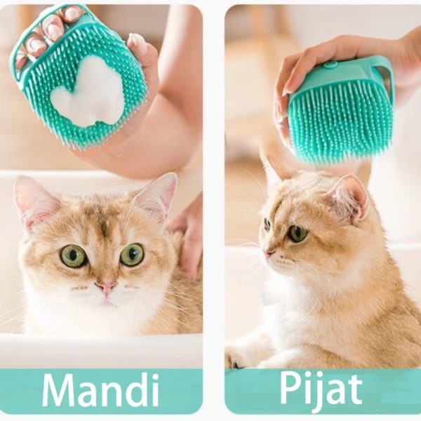 Sikat Mandi Kucing Silikon Sisir Bentuk Sikat Anjing Mandi Hewan Peliharaan - Image 10