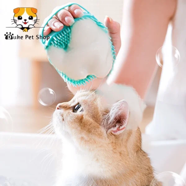 Sikat Mandi Kucing Silikon Sisir Bentuk Sikat Anjing Mandi Hewan Peliharaan - Image 8