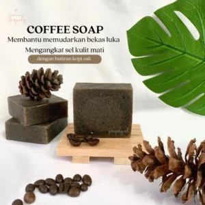 SOAPILY Sabun Kopi Alami | Coffee Scrub Bekas Luka Jerawat Tubuh Selulit Kapalan Kulit Kusam Lipatan Hitam | Natural Herbal