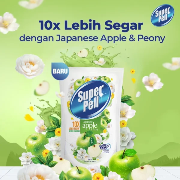 SuperPell Pembersih Lantai Pel Lantai Harum & Wangi Japanese Apple & Peony 1.6 L - Image 2