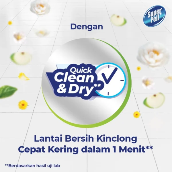 SuperPell Pembersih Lantai Pel Lantai Harum & Wangi Japanese Apple & Peony 1.6 L - Image 8