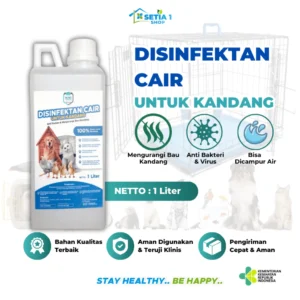 Disinfektan Kandang 1 Liter KLINO CARE Chloride Base Aman Bagi Binatang Hewan Peliharaan Peternakan Bisa Ditambah Air Kemenkes RI