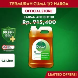 Dettol Cairan Antiseptik 4,5 Liter – Anti Kuman dan Bakteri