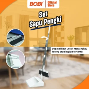 Set Sapu Pengki Panjang Alat Pembersih / Broom Set Dustpan / Sapu Pengki Set Merk BOBI