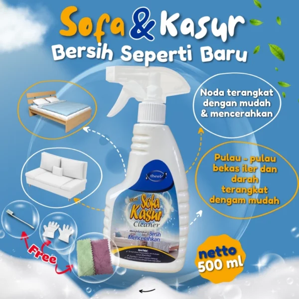 Pembersih Noda Sofa Dan Kasur Tanpa Bilas Bahan Kain Beludru Pencuci Penghilang Kotoran Bau - Image 2