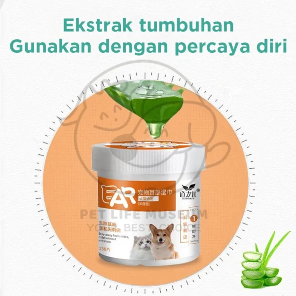 Eye Wipes Kucing Tisu Basah Kucing 130pcs/200pcs Pet Wipes Anti Bakteri Wipes Kucing - Image 4