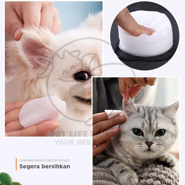 Eye Wipes Kucing Tisu Basah Kucing 130pcs/200pcs Pet Wipes Anti Bakteri Wipes Kucing - Image 5