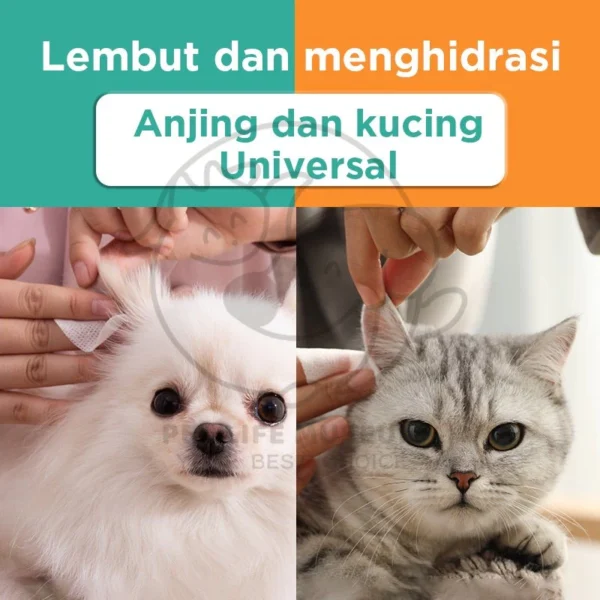 Eye Wipes Kucing Tisu Basah Kucing 130pcs/200pcs Pet Wipes Anti Bakteri Wipes Kucing - Image 6