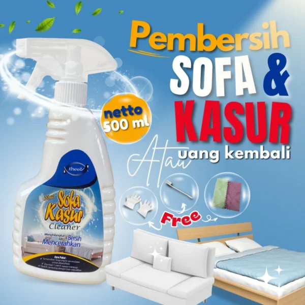 Pembersih Noda Sofa Dan Kasur Tanpa Bilas Bahan Kain Beludru Pencuci Penghilang Kotoran Bau