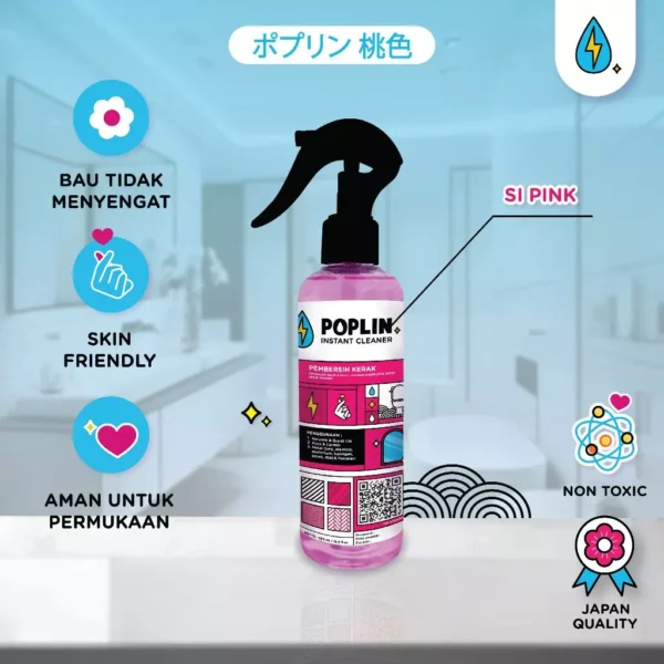 POPLIN Pembersih Kerak - Stainless Kamar Mandi Kaca 250ml - Image 6