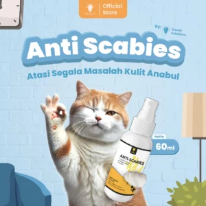 Obat Jamur Kucing Scabies Demodex Impetigo Jamur Kutu Parasit Cacing Hati Gatal Kulit ANTI SCABIES