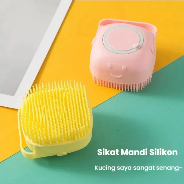 Sikat Mandi Kucing Silikon Sisir Bentuk Sikat Anjing Mandi Hewan Peliharaan - Image 6