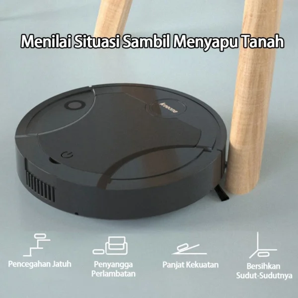 Keeone Robot Vacuum Cleaner 5 in 1 Portable Penyedot Debu Rumah Sapu Otomatis Robot Pembersih Lantai Humidifier/Sterilisasi - Image 7