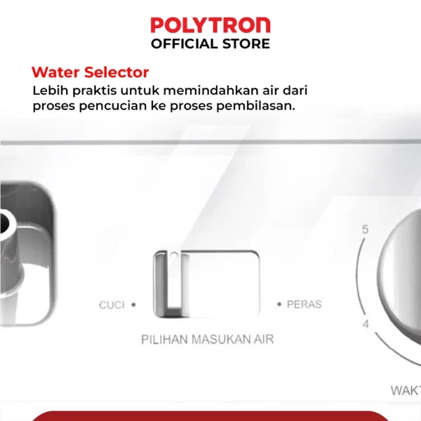 POLYTRON Mesin Cuci 2 Tabung Giant Series Hijab 7 KG - PWM 7076Y - Image 6