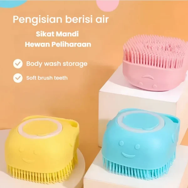 Sikat Mandi Kucing Silikon Sisir Bentuk Sikat Anjing Mandi Hewan Peliharaan - Image 5