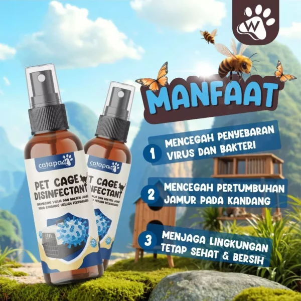 CATAPAW Disinfektan Kandang Hewan Anti Bakteri Virus / Pet Disinfectant Pembersih Kandang dan Tempat Tidur Kucing Anjing - Image 4