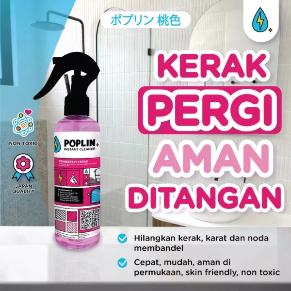 POPLIN Pembersih Kerak - Stainless Kamar Mandi Kaca 250ml