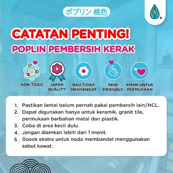 POPLIN Pembersih Kerak - Stainless Kamar Mandi Kaca 250ml - Image 2