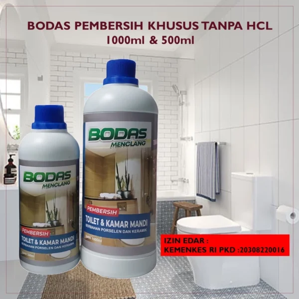 BODAS PEMBERSIH KERAK TOILET KAMAR MANDI CUKUP DIKUAS TIDAK PERLU DISIKAT EXTRA STRONG 1000ML - Image 6